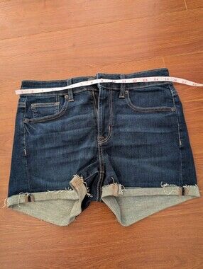 American Eagle Outfitters Dark Blue Denim Cutoff Shorts